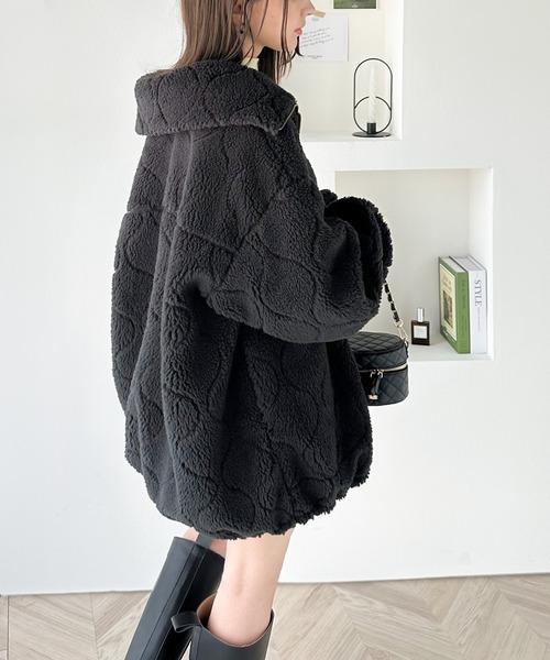 セール】ゆるっとたぷっと。ビッグカラーキルティングダブルジップ