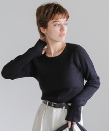 select MOCA | 【8色展開】ニュアンスリブクルーネックトップス(Tシャツ/カットソー)