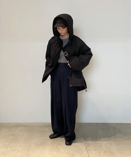 セール】【8色展開】ニュアンスリブクルーネックトップス（Tシャツ