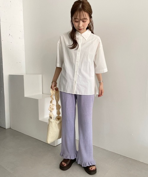 LOWRYS FARM(ローリーズファーム)の「スソフリルパンツ 967857(その他パンツ・レディース・パープル/シルバー/アイボリー/ブラック系その他/ブラック・FREE)」の21枚目の写真