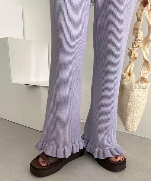 LOWRYS FARM(ローリーズファーム)の「スソフリルパンツ 967857(その他パンツ・レディース・パープル/シルバー/アイボリー/ブラック系その他/ブラック・FREE)」の13枚目の写真