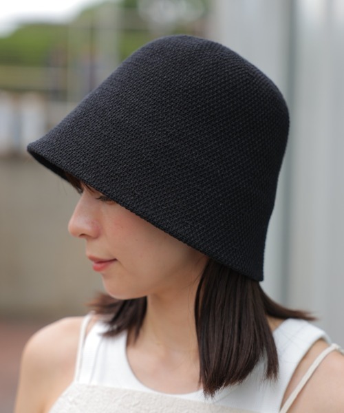 saloon（サルーン）の「SALOON(サルーン)/無地サーモバケットハット（ハット・レディース・アイボリー/ブラック・FREE）」の2枚目の写真