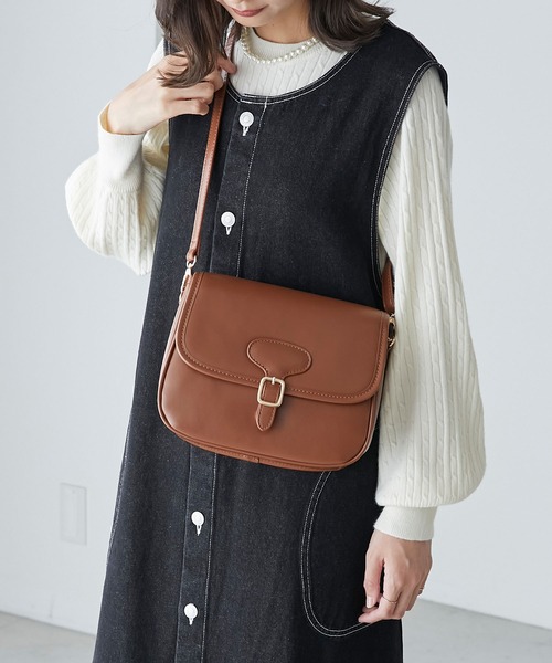 BONLECILL（ボンルシール）の「アソートポストマンショルダーバッグ（ショルダーバッグ・レディース・ブラウン/ブラック/アイボリー/ベージュ系1・FREE）」の3枚目の写真