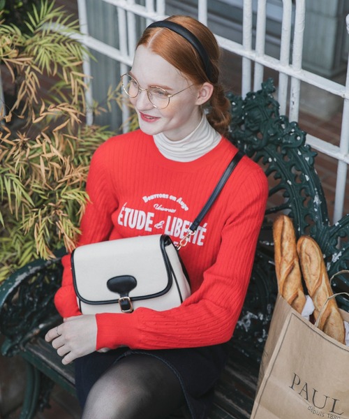 BONLECILL（ボンルシール）の「アソートポストマンショルダーバッグ（ショルダーバッグ・レディース・ブラウン/ブラック/アイボリー/ベージュ系1・FREE）」の10枚目の写真