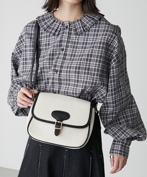 BONLECILL（ボンルシール）の「アソートポストマンショルダーバッグ（ショルダーバッグ・レディース・ブラウン/ブラック/アイボリー/ベージュ系1・FREE）」の19枚目の写真