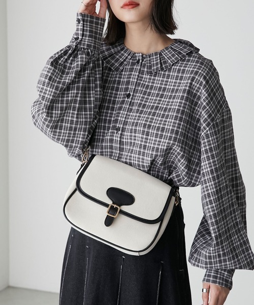 BONLECILL（ボンルシール）の「アソートポストマンショルダーバッグ（ショルダーバッグ・レディース・ブラウン/ブラック/アイボリー/ベージュ系1・FREE）」の22枚目の写真