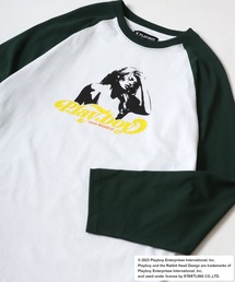 SEQUENZ（シークエンズ）の「SEQUENZ×PLAY BOY/シークエンズ×プレイボーイ ビッグシルエット ラグラン プリントロンT 長袖Tシャツ レディース メンズ（Tシャツ/カットソー）」