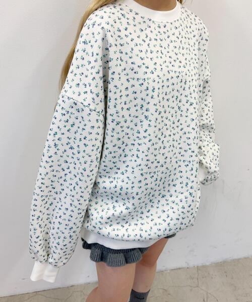 WC（ダブル シー）の「リトルフラワーパターンビッグスウェット（スウェット・レディース・パープル/ピンク・FREE）」の5枚目の写真