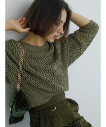 Te chichi | 【Atelier Militaire】テープヤーンメッシュニット(ニット/セーター)