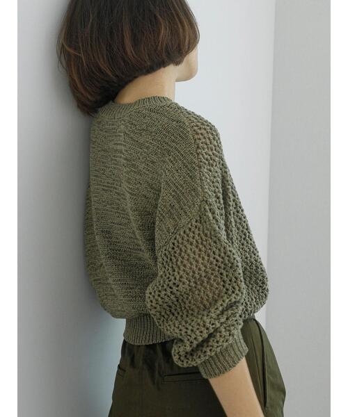 Te chichi（テチチ）の「【Atelier Militaire】テープヤーンメッシュニット（ニット/セーター・レディース・オリーブ・F）」の12枚目の写真