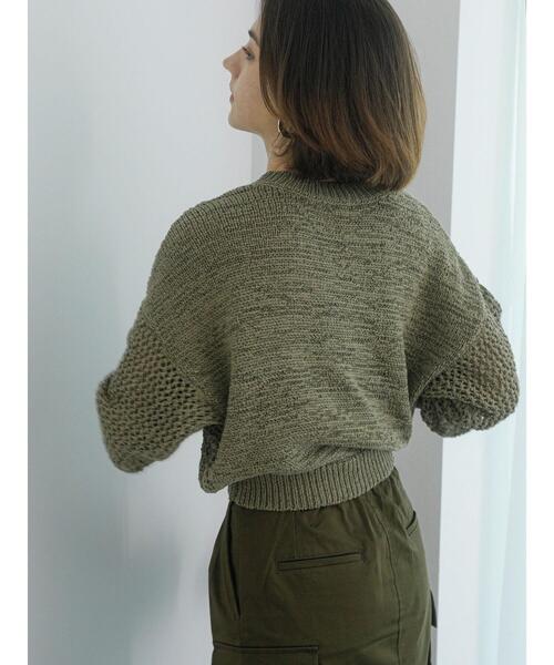 Te chichi（テチチ）の「【Atelier Militaire】テープヤーンメッシュニット（ニット/セーター・レディース・オリーブ・F）」の13枚目の写真