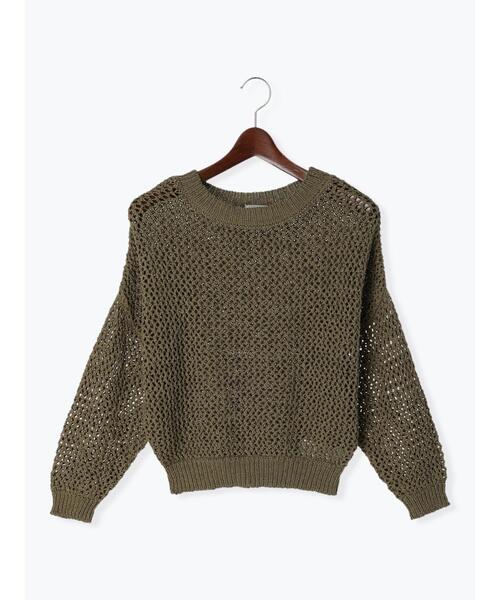 Te chichi（テチチ）の「【Atelier Militaire】テープヤーンメッシュニット（ニット/セーター・レディース・オリーブ・F）」の16枚目の写真