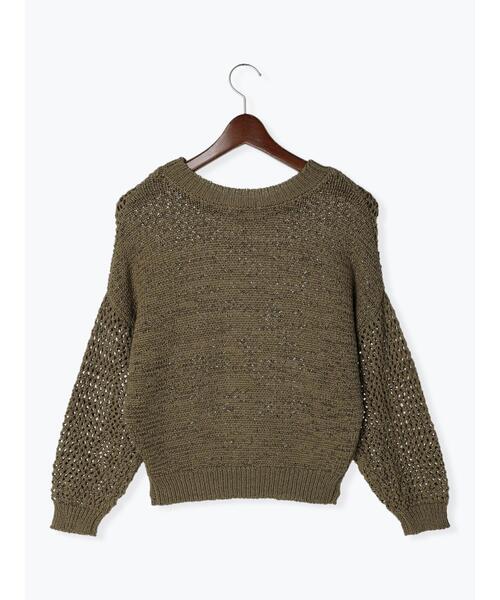 Te chichi（テチチ）の「【Atelier Militaire】テープヤーンメッシュニット（ニット/セーター・レディース・オリーブ・F）」の17枚目の写真