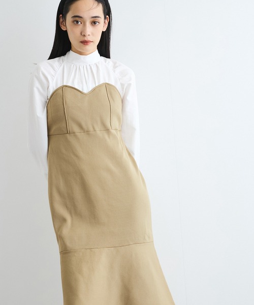 VIS(ビス)の「【VIS DRESS】バックリボンドッキングマーメイドワンピース(ワンピース・レディース・ブラック/ホワイト系その他5・FREE)」の11枚目の写真