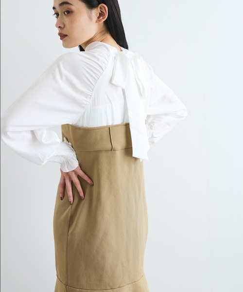 VIS(ビス)の「【VIS DRESS】バックリボンドッキングマーメイドワンピース(ワンピース・レディース・ブラック/ホワイト系その他5・FREE)」の13枚目の写真