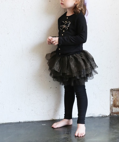 Rora(ローラ)の「ゆめ チュチュ スカッツ / スカートパンツ レギンス(スカート・キッズ・ブラック×ゴールド/シャンパン・110/140/100/120/130)」の13枚目の写真