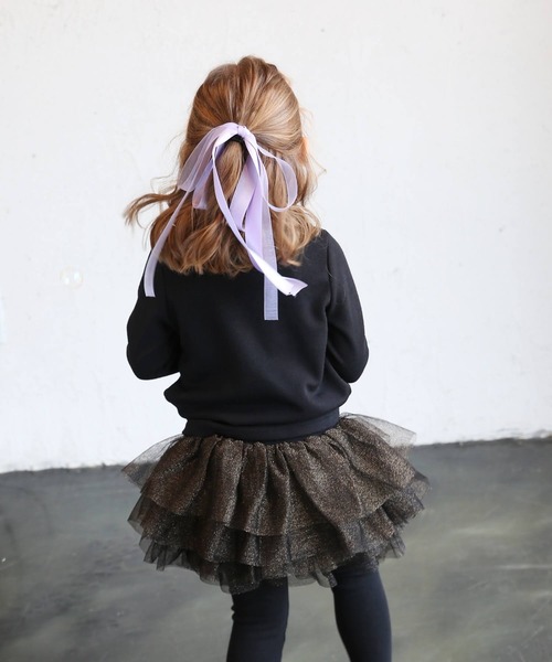 Rora(ローラ)の「ゆめ チュチュ スカッツ / スカートパンツ レギンス(スカート・キッズ・ブラック×ゴールド/シャンパン・110/140/100/120/130)」の15枚目の写真