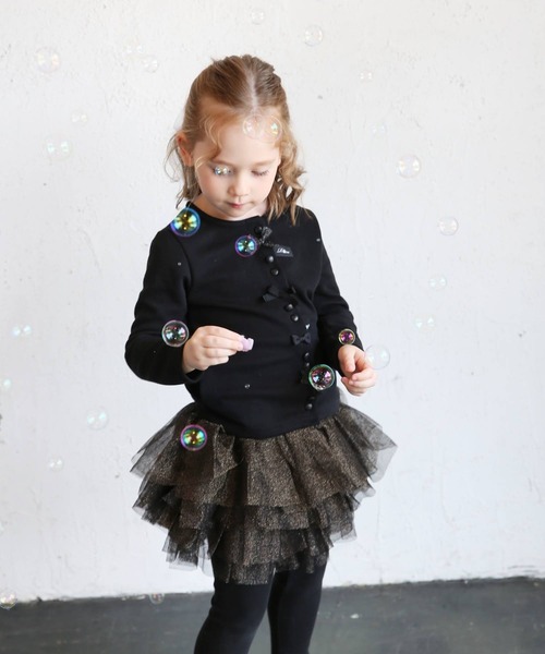 Rora(ローラ)の「ゆめ チュチュ スカッツ / スカートパンツ レギンス(スカート・キッズ・ブラック×ゴールド/シャンパン・110/140/100/120/130)」の16枚目の写真