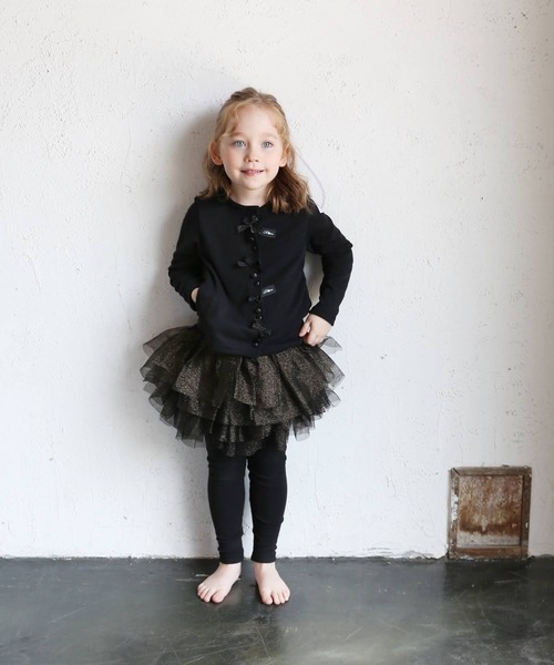 Rora(ローラ)の「ゆめ チュチュ スカッツ / スカートパンツ レギンス(スカート・キッズ・ブラック×ゴールド/シャンパン・110/140/100/120/130)」の17枚目の写真