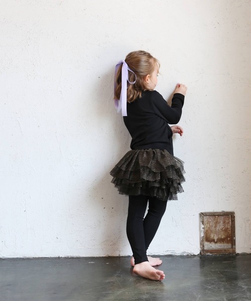 Rora(ローラ)の「ゆめ チュチュ スカッツ / スカートパンツ レギンス(スカート・キッズ・ブラック×ゴールド/シャンパン・110/140/100/120/130)」の18枚目の写真