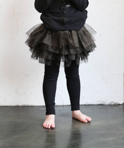 Rora(ローラ)の「ゆめ チュチュ スカッツ / スカートパンツ レギンス(スカート・キッズ・ブラック×ゴールド/シャンパン・110/140/100/120/130)」の19枚目の写真