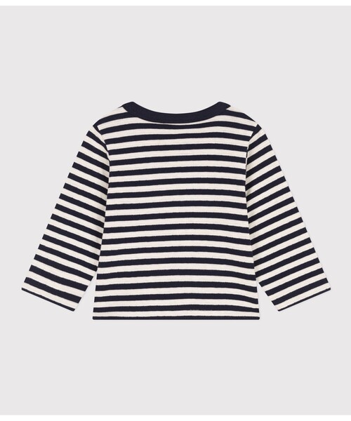 PETIT BATEAU（プチバトー）の「チュビックミラレカーディガン（カーディガン/ボレロ・キッズ・ブルー系その他・12MONTH/36MONTH/24MONTH/18MONTH）」の3枚目の写真