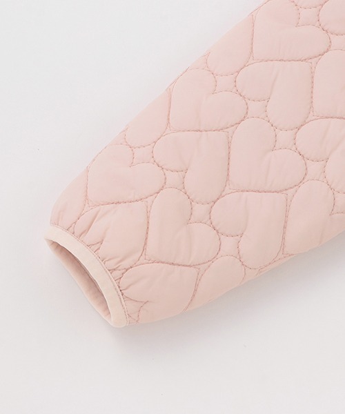 petit main（プティマイン）の「ハートキルティングジャケット（ブルゾン・キッズ・ネイビー/ライトベージュ/ライトピンク・130cm/90cm/120cm/80ｃｍ/110cm/100cm）」の6枚目の写真