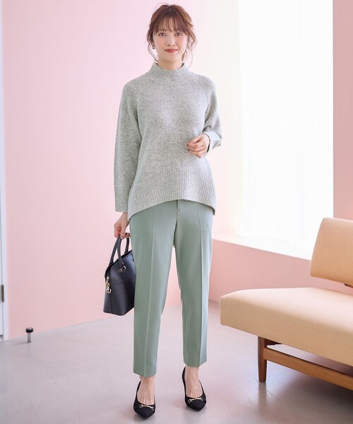 ANY SIS(エニィスィス)の「【大人百花掲載 ヨンアさん着用】ハイネックバックポイント ニット(ニット/セーター・レディース・ライトグレー系/黄土色系/スカイブルー系/ライトイエロー系/ピンク系/アイボリー系・4)」の15枚目の写真