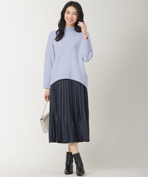 ANY SIS(エニィスィス)の「【大人百花掲載 ヨンアさん着用】ハイネックバックポイント ニット(ニット/セーター・レディース・ライトグレー系/黄土色系/スカイブルー系/ライトイエロー系/ピンク系/アイボリー系・4)」の21枚目の写真