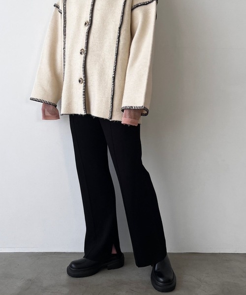 LOWRYS FARM(ローリーズファーム)の「スムースニットパンツ 969795(その他パンツ・レディース・ブラウン/ブラック/その他/チャコールグレー/ブルー・FREE)」の9枚目の写真