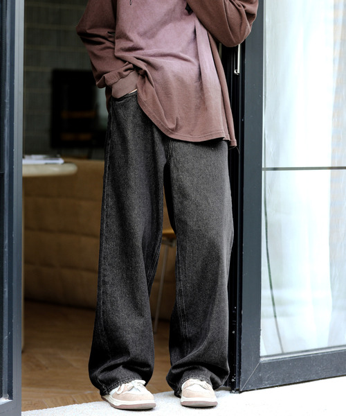 neos(ネオス)の「【neos -addictive design-】ルーズシルエット ビンテージ ウォッシュ加工 セミワイド デニム パンツ(デニムパンツ・メンズ・ブラック系2/ブルー系2/ブルー系1/ブラック系1/ブラック系3・SMALL/MEDIUM/LARGE/X-LARGE)」の13枚目の写真