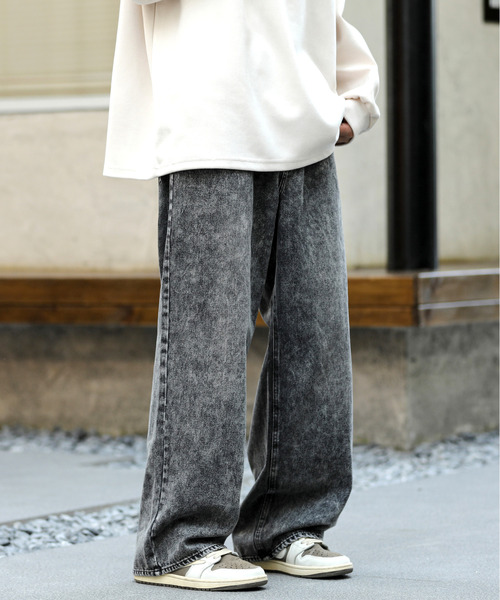 neos(ネオス)の「【neos -addictive design-】ルーズシルエット ビンテージ ウォッシュ加工 セミワイド デニム パンツ(デニムパンツ・メンズ・ブラック系2/ブルー系2/ブルー系1/ブラック系1/ブラック系3・SMALL/MEDIUM/LARGE/X-LARGE)」の18枚目の写真