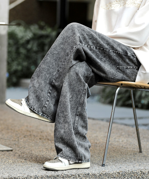 neos(ネオス)の「【neos -addictive design-】ルーズシルエット ビンテージ ウォッシュ加工 セミワイド デニム パンツ(デニムパンツ・メンズ・ブラック系2/ブルー系2/ブルー系1/ブラック系1/ブラック系3・SMALL/MEDIUM/LARGE/X-LARGE)」の19枚目の写真