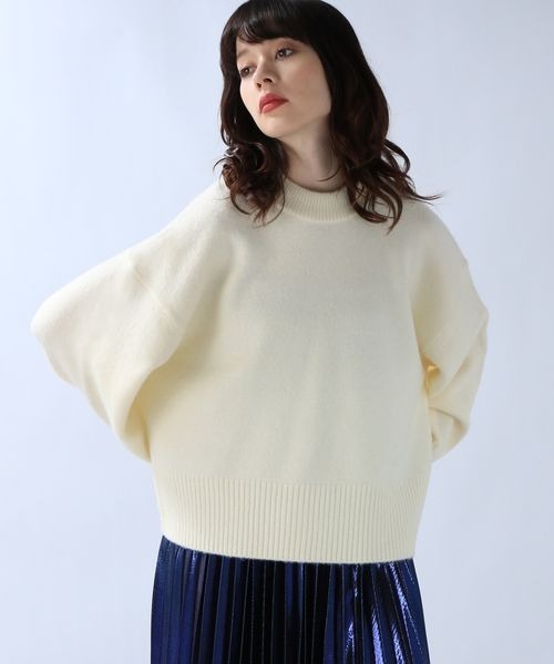 JEANASIS（ジーナシス）の「5Gストレッチカラークルーネックプルオーバー/988061（ニット/セーター・レディース・イエロー/グレー/オフホワイト・FREE）」の16枚目の写真