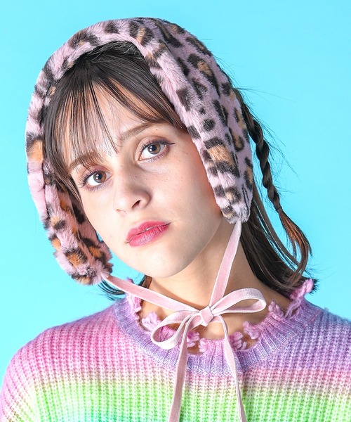 an meets zakka レオパードショートファーイヤーマフ（イヤーマフ