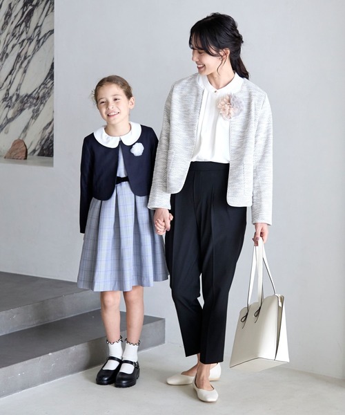 GLOBAL WORK（グローバルワーク）の「お手入れらくらく2WAYボウタイブラウス/970919（シャツ/ブラウス・レディース・ホワイト系その他/ライトブルー/オフホワイト・MEDIUM/LARGE）」の4枚目の写真