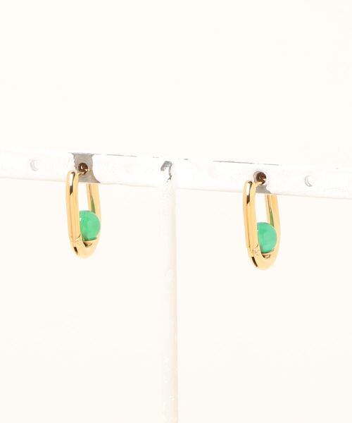 aimoha（アイモハ）の「シンプルピアス（ピアス（両耳用）・レディース・グリーン/ブラウン・FREE）」の3枚目の写真
