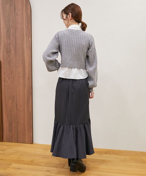 MAJESTIC LEGON(マジェスティックレゴン)の「アシメラッフルスカート(スカート・レディース・ブラック系その他/グレー系その他/ブルー系その他4・MEDIUM)」の13枚目の写真