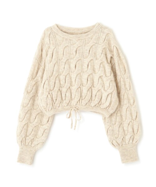 FREE'S MART（フリーズマート）の「◆ウール混ツイストショート丈ドロストニット（ニット/セーター・レディース・レッド/ブラウン/グレー/ホワイト系その他・FREE）」の8枚目の写真