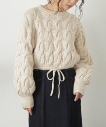 FREE'S MART | ◆ウール混ツイストショート丈ドロストニット(ニット/セーター)