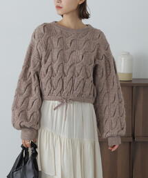 FREE'S MART | ◆ウール混ツイストショート丈ドロストニット(ニット/セーター)