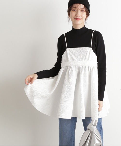N.（N. Natural Beauty Basic）（エヌエヌナチュラルビューティーベーシック）の「◆総針ボトルネック長袖ニット（Tシャツ/カットソー・レディース・オフホワイト/グリーン/ブラック/パープル・MEDIUM）」の20枚目の写真