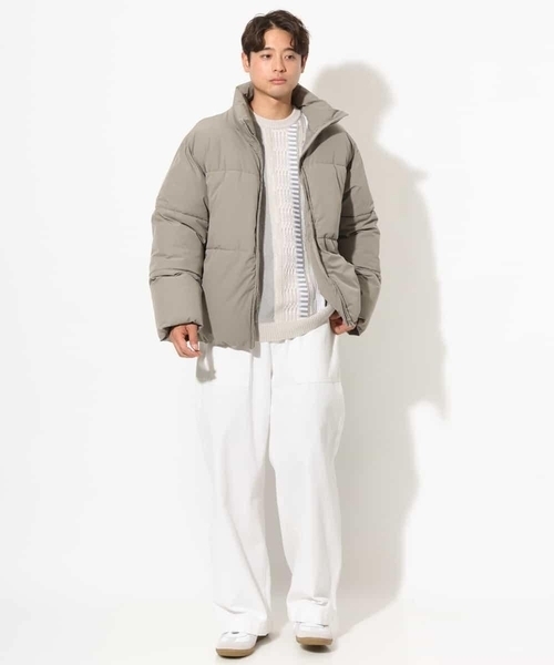 a.v.v（アーヴェヴェ）の「【洗濯機で洗える】3Dワイドシルエットニット（ニット/セーター・メンズ・ライトグレー/ブラック・48/46）」の6枚目の写真