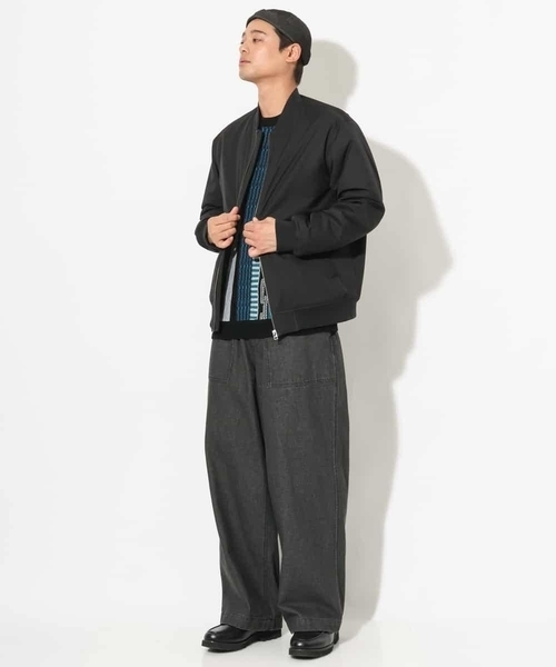 a.v.v（アーヴェヴェ）の「【洗濯機で洗える】3Dワイドシルエットニット（ニット/セーター・メンズ・ライトグレー/ブラック・48/46）」の10枚目の写真