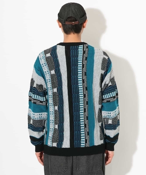 a.v.v（アーヴェヴェ）の「【洗濯機で洗える】3Dワイドシルエットニット（ニット/セーター・メンズ・ライトグレー/ブラック・48/46）」の19枚目の写真