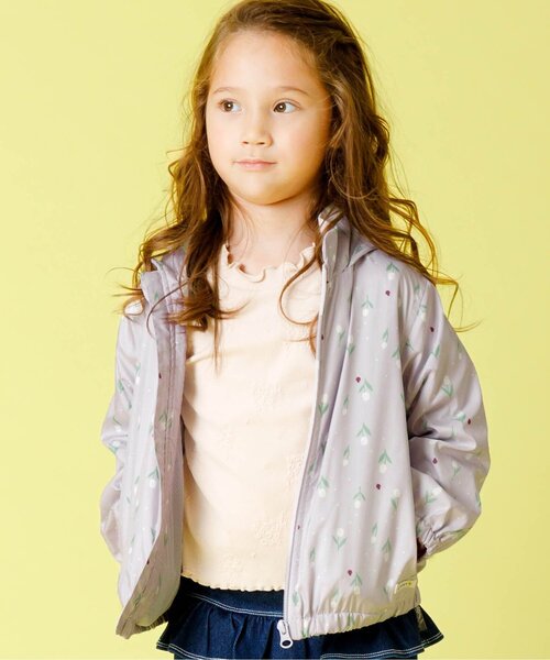 Seraph（セラフ）の「ウィンドブレーカー（カーディガン/ボレロ・キッズ・ラベンダー/アイボリー/ピンク/サックスブルー・90/100/110/120/80/130/95/140）」の2枚目の写真