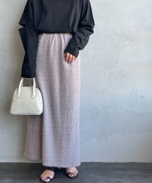 By/m（バイエム）の「[By/m/バイエム] フェザーフリンジ ナローロングスカート（スカート）」