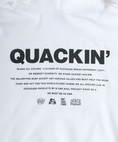 Duck Dude(ダックデュード)の「DUCK DUDE/ダックデュード オーバーサイズ 裏起毛 フロントフェイス バックロゴプリント スウェット プルオーバーパーカー レディース メンズ(パーカー・メンズ・ホワイト/ブラック/グリーン/ブルーグレー・LL/M/L)」の19枚目の写真