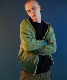 NUMBER (N)INE/ナンバーナイン ZIGZAG JACQUARD MOHAIR KNIT CARDIGAN