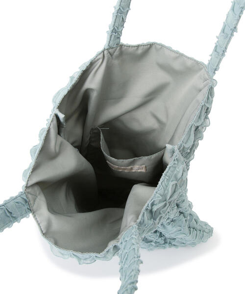 FREE'S MART（フリーズマート）の「◆ウェーブトート（トートバッグ・レディース・ホワイト/ライトグリーン・ﾌﾘ-）」の11枚目の写真